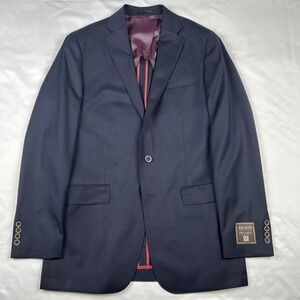 NWT Drago Skyfall Blazer Mens 40L Wool Silk Blend Navy 14.5 Micron Dick Ferguson